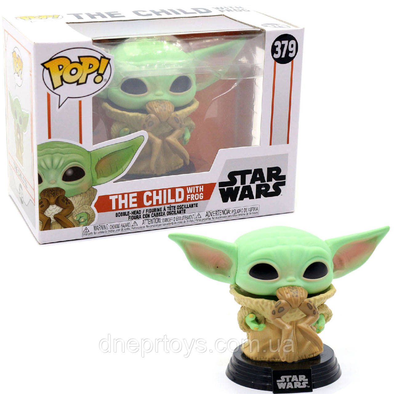 Ігрова фігурка Funko Pop Малюк з жабою серії Мандалорец, 10 см (49932)