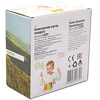 Сортер Cubika квадрат, 16 деталей (13791). Дерев'яні еко-іграшки, фото 3