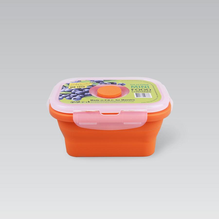 Ланч-бокс складний Maestro MR-1050, 350 мл, силіконовий, компактний контейнер для їжі