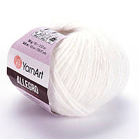 YarnArt ALLEGRO (Ярнарт Алегро) №700 білий (Пряжа напіввовна, нитки для в'язання)