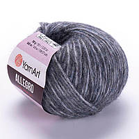 YarnArt ALLEGRO (Ярнарт Алегро) №707 темно-сірий (Пряжа напіввовна, нитки для в'язання)