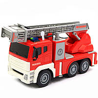 Машинка іграшкова Автопром «Пожежна машина» зі стрілою (світло, звук), 29х10х14 см (7936AB), фото 6