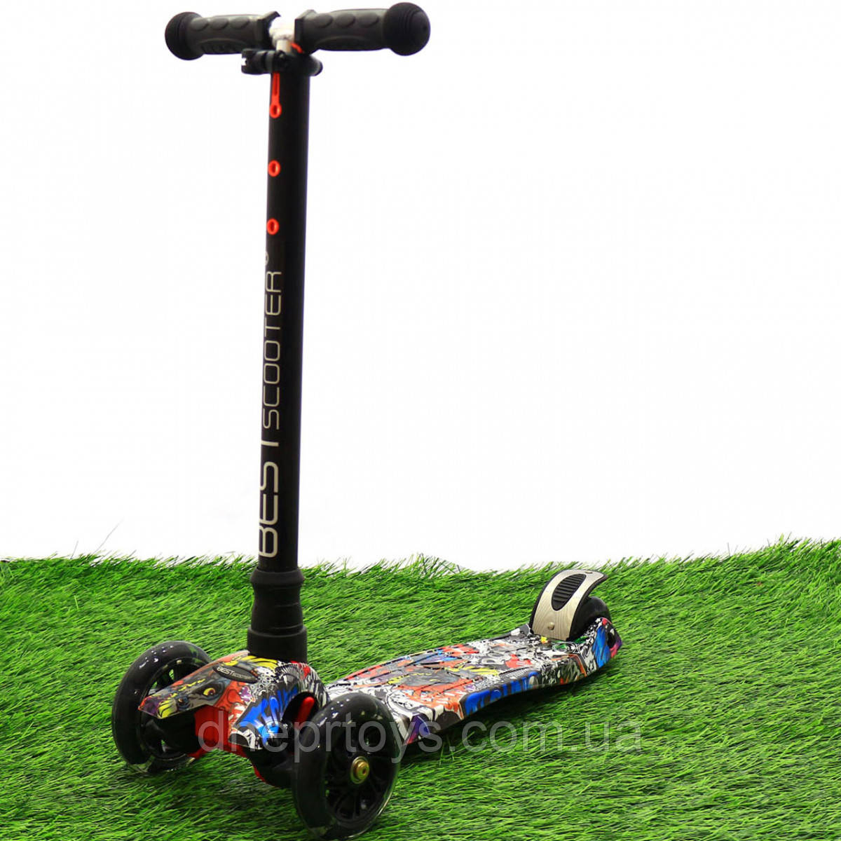 Триколісний самокат дитячий Scooter світяться колеса (779-1386), фото 1