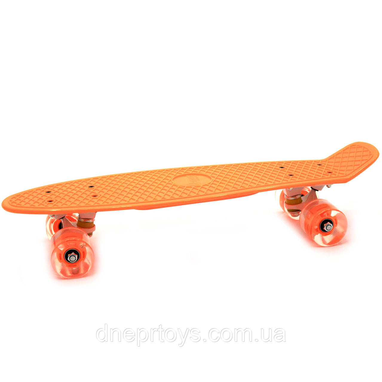 Пенні борд (скейт) з світяться колесами. Безшумний Penny Board Помаранчевий (1996208152)