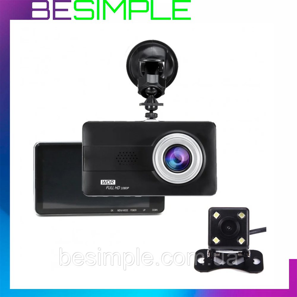 Автомобільний відеореєстратор DVR Z30 HD1080 5 з двома камерами