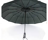 Чоловічий зонт автомат 16 спиць !! складаний! карбон антиветер чоловіча парасолька, фото 5