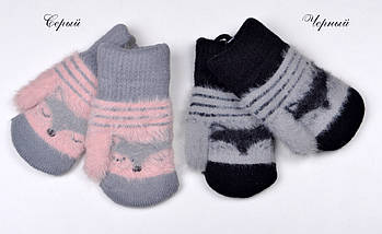 Симпатичні рукавиці-лисички для самих маленьких Рожевий, фото 2