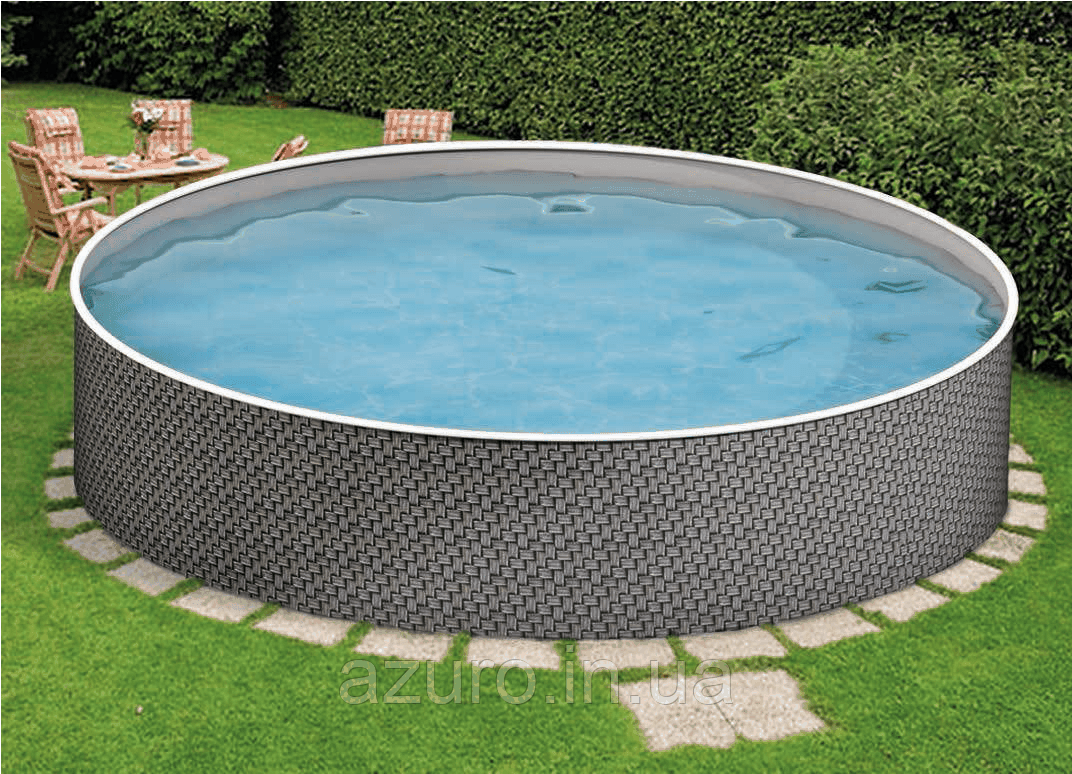 Басейн каркасний круглий Azuro Rattan 5,0 х 1,2 м морозостійкий