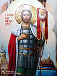 Ікона Святого Олександра Невського храмова 120*80 см, фото 4
