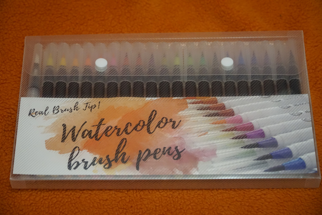 Акварельні маркери ( маркер кисть ) 20 кольорів на водній основі, Дитячий набір для малювання