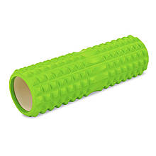 Роллер масажер для йоги и пилатеса Grid Spine Roller 45см зеленый