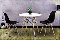 Стіл Етна сірий круглий Ø 80 см, дизайн у скандинавському стилі, фото 8