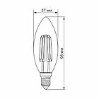 LED лампа VIDEX Filament C37F 6W E14 3000K, фото 2