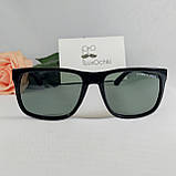 Стильні чоловічі сонцезахисні окуляри Emporio Armani зі скляною лінзою, фото 2