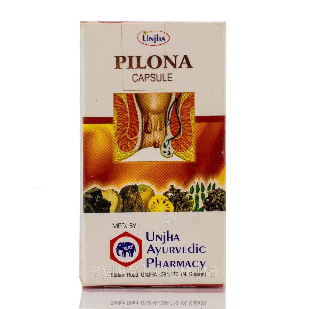 Пілона/Pilona Capsule, Unjha/30 caps ля полегшення симптомів геморою