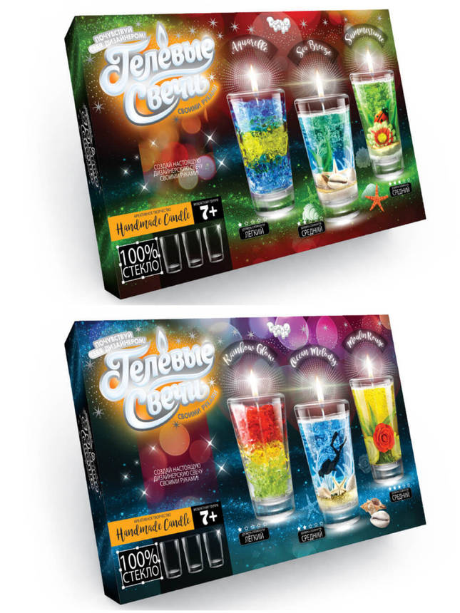 Набір креативної творчості "Гелеві свічки своїми руками" | Danko Toys, фото 1