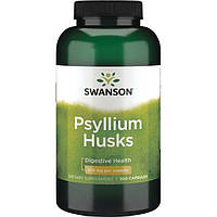 Лушпиння насіння подорожника, Psyllium Husks, Swanson, 300 капсул