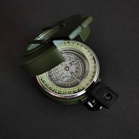 Магнітний компас ручний ZELART В металевому корпусі Діаметр 55 мм Оливковий (K60)