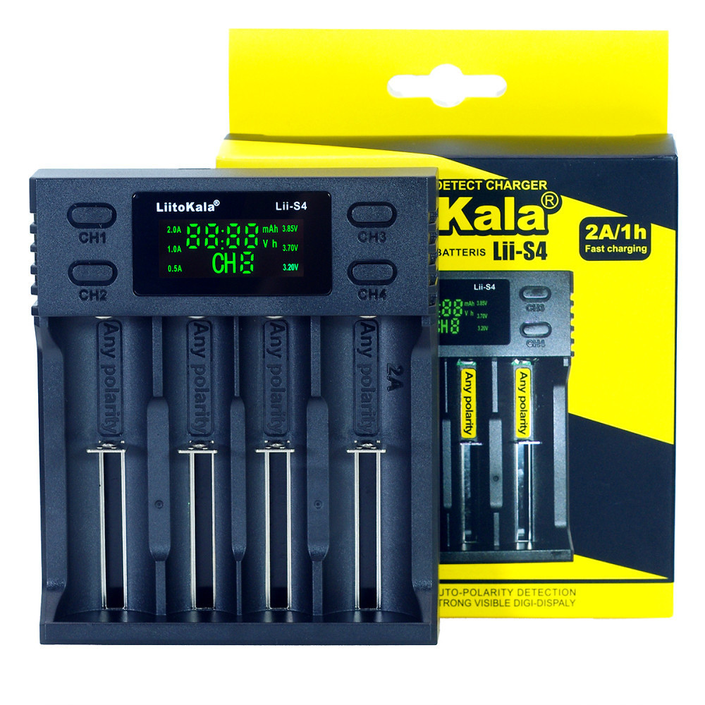 Зарядний пристрій Liitokala lii-S4 на 4 канали (для Ni-MH, Ni-CD, Li-Ion, LiFePo4), фото 1
