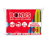 Губки для мытья посуды BONUS Easy grip Sponge scourer 1 упаковка/10 шт