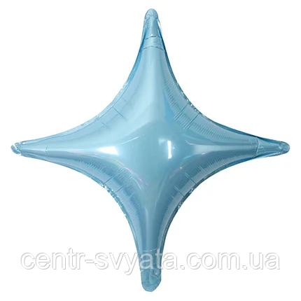 Фольгована кулька КНР 18" (45 см) Зірка 4х-кінцева блакитна