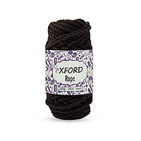 Бавовняний шнур макраме кручений ОXford Rope. Шоколад. 250 г, 45 м, 4 мм