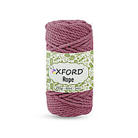 Бавовняний шнур макраме кручений ОXford Rope. Темно-рожевий. 250 г, 60 м, 3 мм