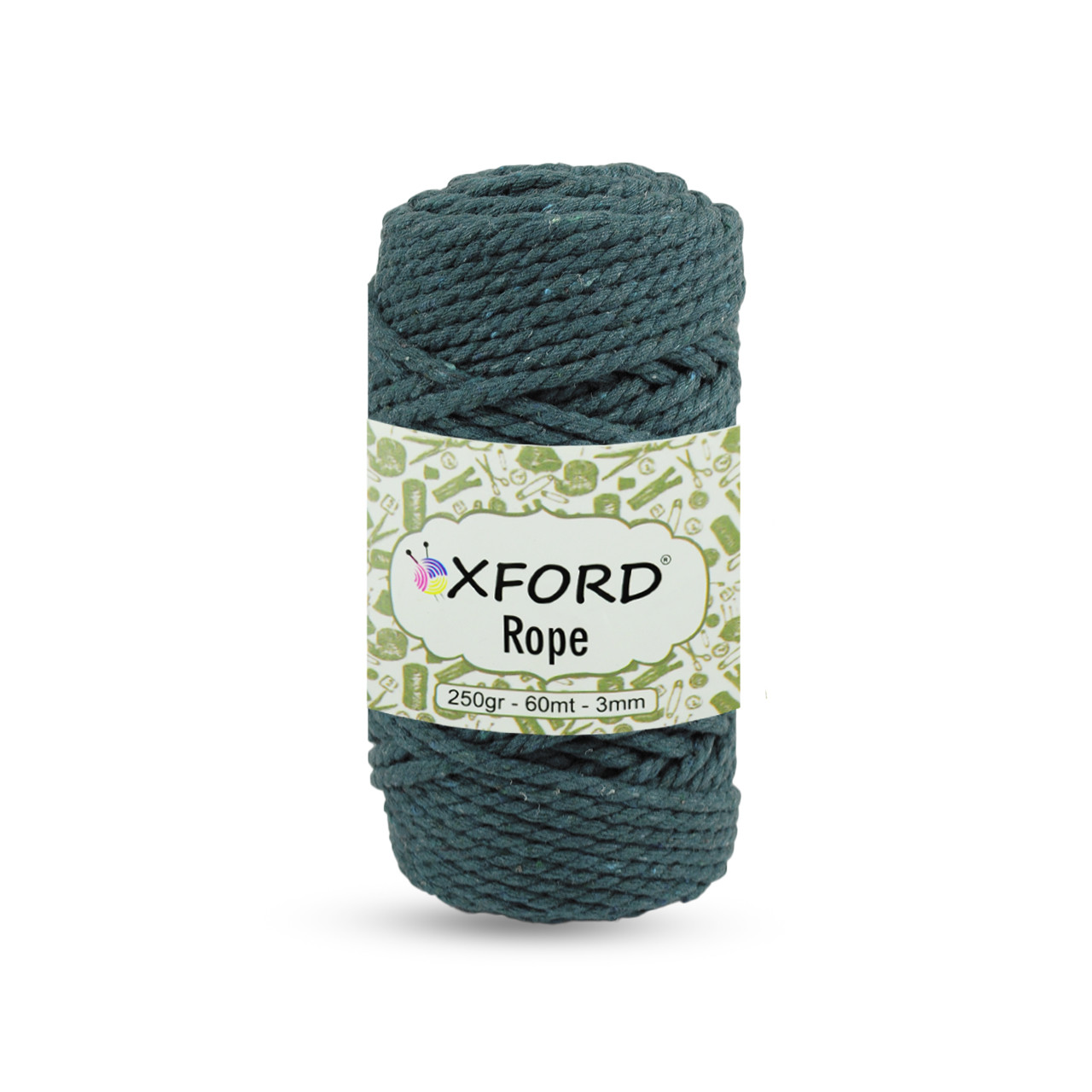 Хлопковый шнур макраме кручений ОXford Rope. Полин. 250 г, 60 м, 3 мм - фото 1 - id-p1478093290