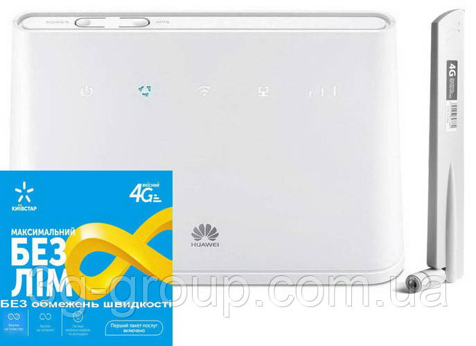 4G Wi-Fi роутер Huawei B311-221 Original Box + Антена 10 dBi + Київстар Безліміт 4G 300