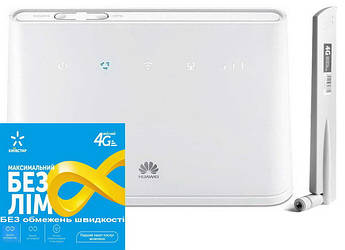 4G Wi-Fi роутер Huawei B311-221 Original Box + Антена 10 dBi + Київстар Безліміт 4G 300