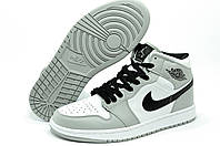 Кроссовки унисекс Найк Air Jordan 1, Белый/Серый/Черный