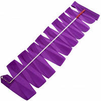 Лента для художественной гимнастики с палочкой Lingo C-1762 6м цвета в ассорт., Фиолетовый