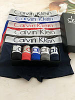 Відмінні труси, чоловічий набір Calvin Klein, білизна Кельвін Кляйн, класичні боксерки 5 шт. Репліка!, фото 2
