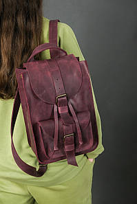 Жіночий шкіряний рюкзак Флоренція, натуральна Вінтажна шкіра колір Бордо