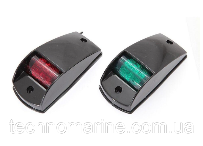 Пара навігаційних вогнів LED чорний корпус, фото 1