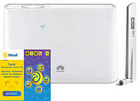 4G Wi-Fi роутер Huawei B311-853 Original Box + Антенна 10 dBi +Lifecell Полный Безлимит 199 грн/мес