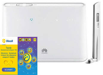 4G Wi-Fi роутер Huawei B311-221 Original Box + Антена 10 dBi +Lifecell Повний Безліміт 199 грн/міс