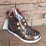 Черевики дитячі з вушками на липучці і блискавки, СВІТЯТЬСЯ НА П'ЯТІ, фото 2