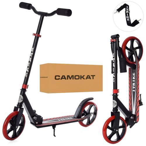 Самокат двоколісний SR 2-010-10-B-R, чорно-червоного кольору, фото 1