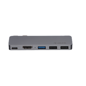 USB-хаб адаптер Ailink Aluminium USB-C 4K HDMI Hub Multi Port 6 в 1 Space Grey