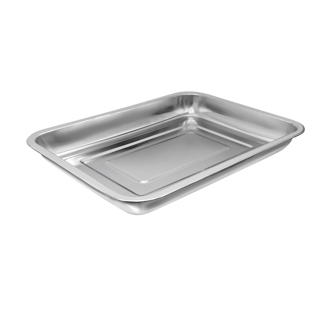 Деко прямокутне з нержавіючої сталі 50х35 № 2885