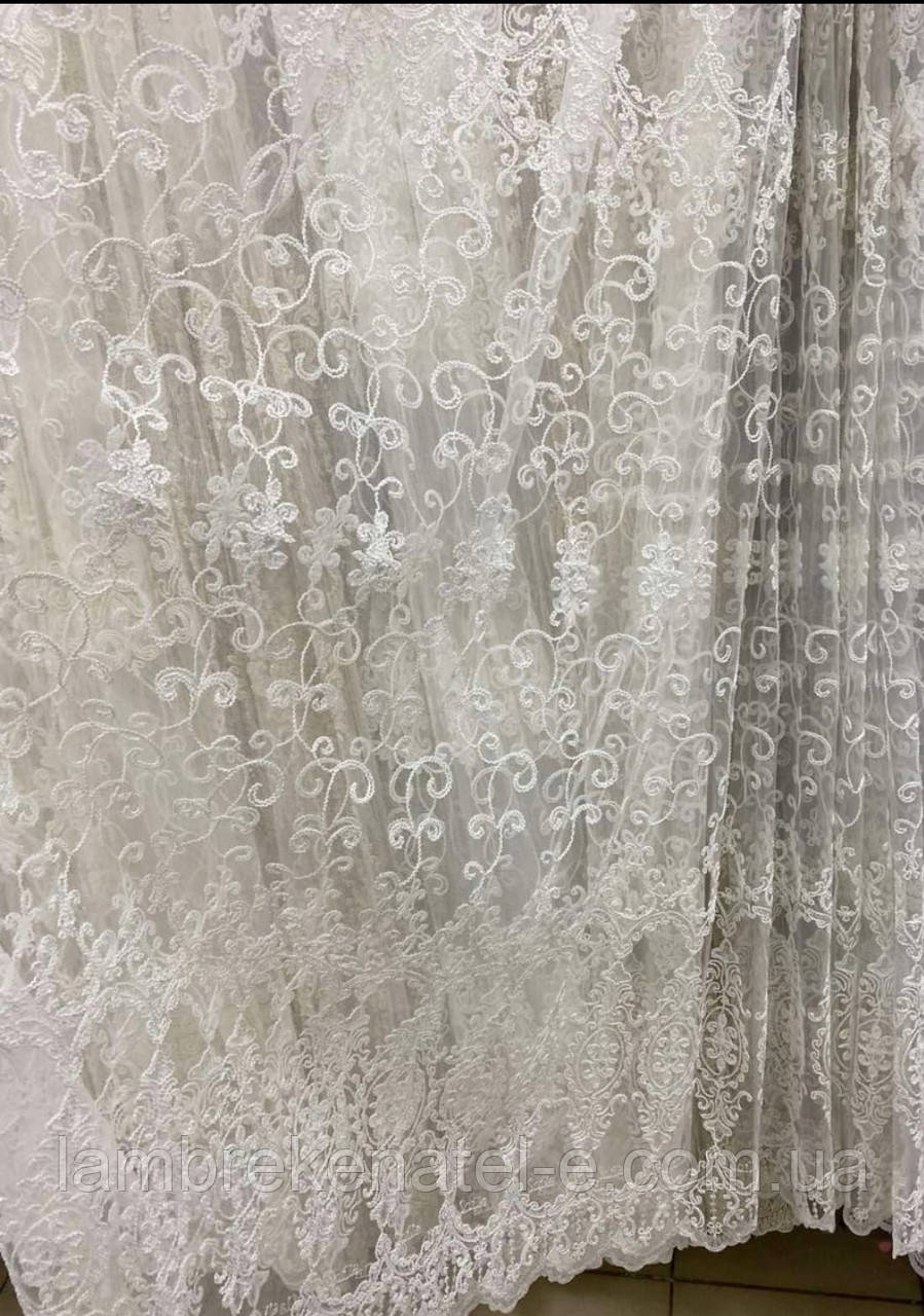 Тюль кольору молочного в зал, залишок 2 м, фото 1