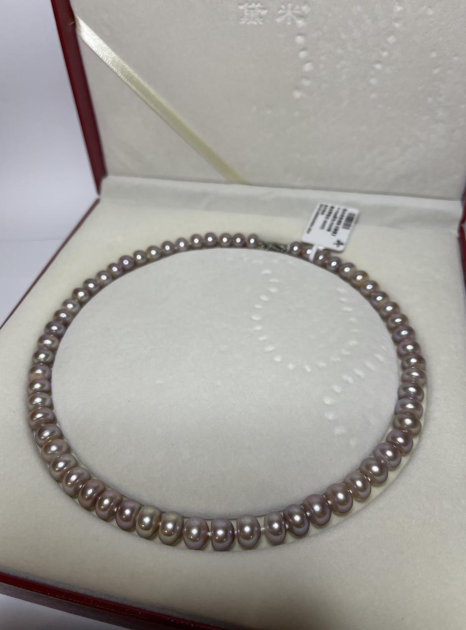 Перли натуральний Малазійський лавандовий клас ААА, фото 1