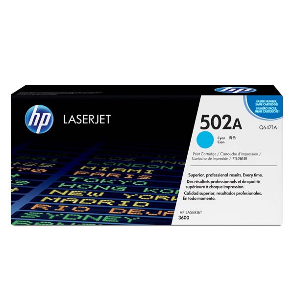Картридж HP 502A (Q6471A) Cyan до принтера HP Color LaserJet 3600 3600DN 3600N