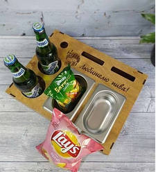 Пивний бокс, підставка для пива та снеків.