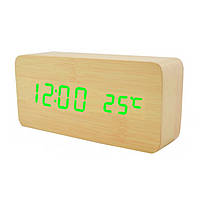 Часы сетевые VST-862-4, зеленые, температура, USB
