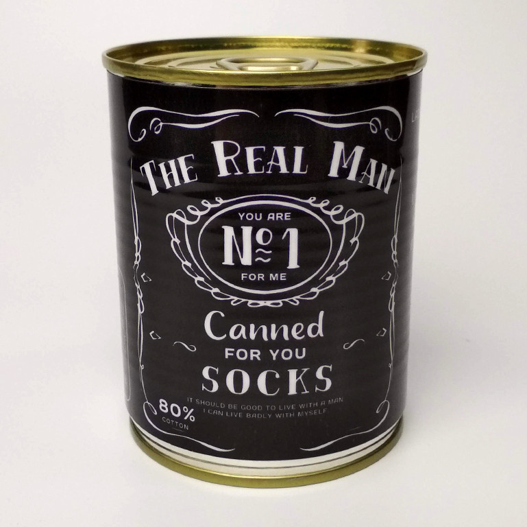 Canned Socks The Real Man - Gift for Man - Gift Idea For Man, фото 1