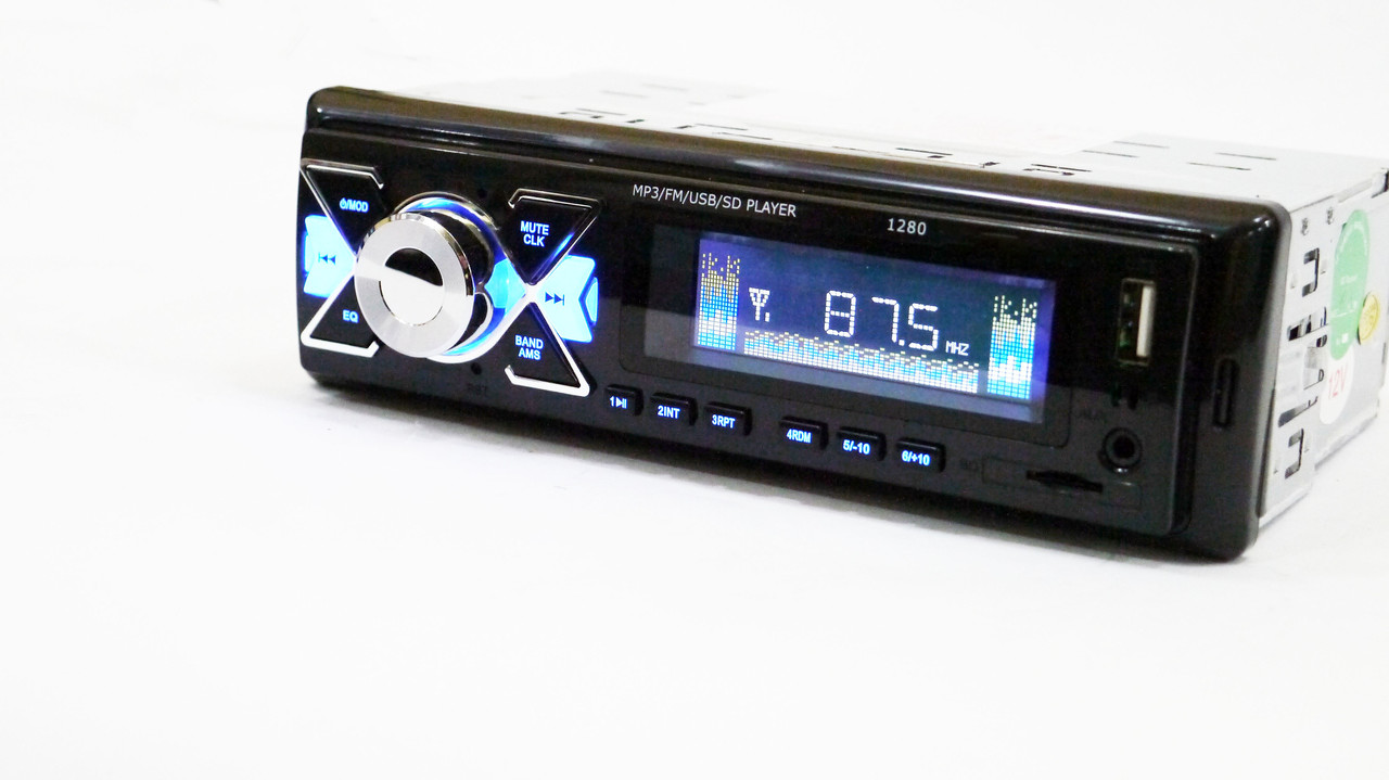 Автомагнітола 1280 ISO — MP3+FM+USB+microSD-карта!