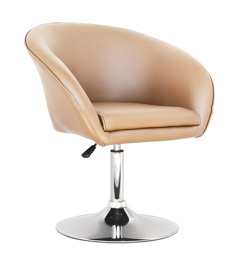 Крісло перукарня для салонів краси Мурат м'яке, ніжка хром, екошкіра, колір бежевий