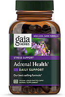 Gaia Herbs Adrenal Health / Здоровье надпочечников ежедневная поддержка 120 капсул